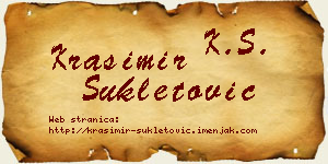 Krasimir Šukletović vizit kartica